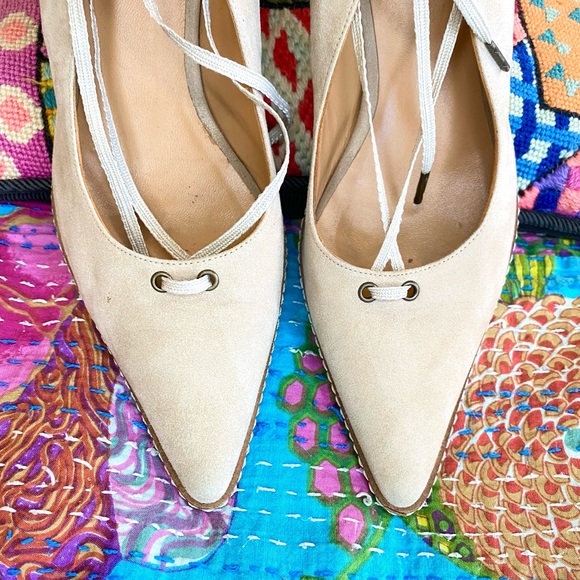 Sundance Odell suede leather pointed toe lace up heel - Picture 5 of 15